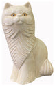 Distressed Off White Color Glaze Ceramic Cat Deco Figure, Hws2166
