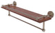 Waverly Place 22" Wood Shelf with Gallery Rail and Towel Bar, Antique Pewter