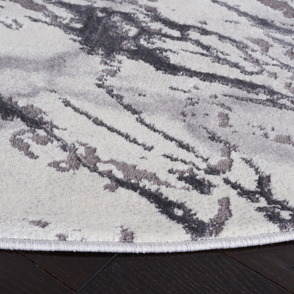 Safavieh Craft Collection CFT866H Rug, Grey/Dark Grey, 6'7" X 6'7" Round