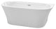 67 Inch Freestanding Bathtub in White with Polished Chrome Drain