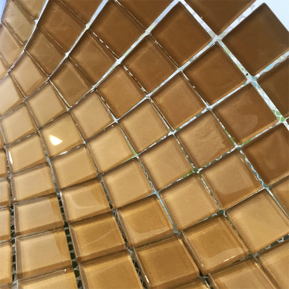 11.5x11.5 Glass Tile, Gold