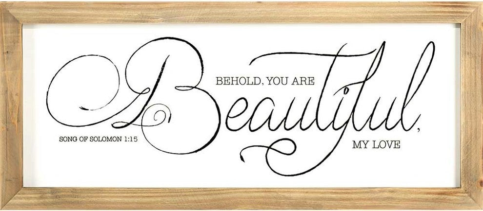 Wall Plaque Behold You Are Beautiful Song