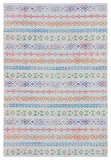 Safavieh Summer SMR429 Indoor-Outdoor Rug, Ivory/Blue, 5'3"x7'6"