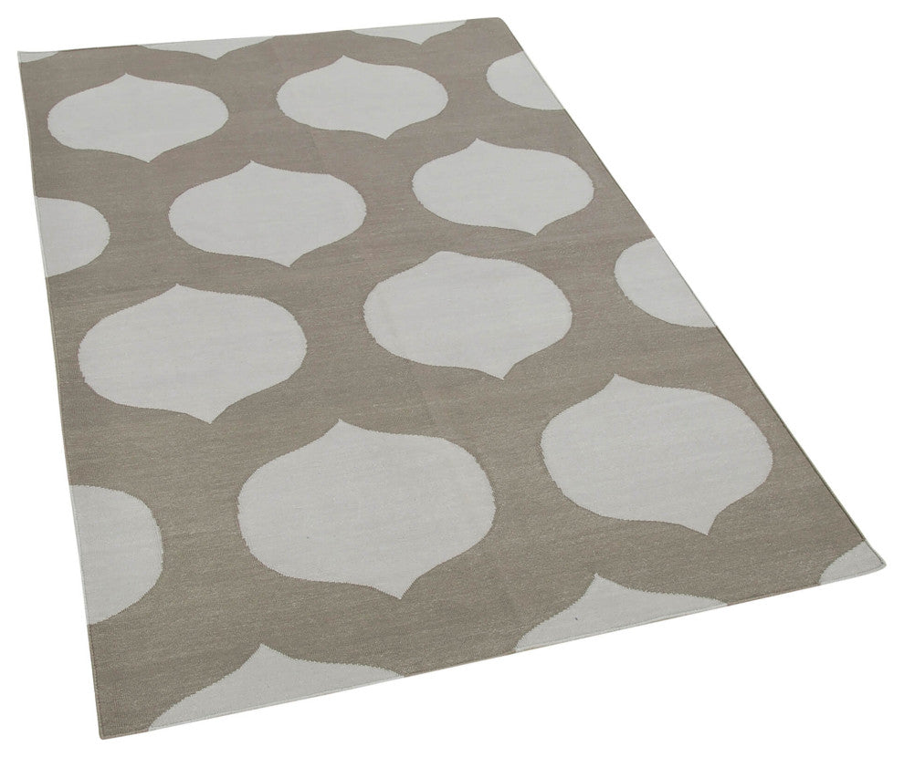 Rug N Carpet - Handmade Wool 3' 6'' x 5' 5'' Flatweave Dhurrie Kilim Rug