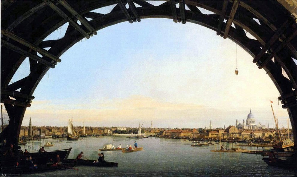 Canaletto The City Seen Through an Arch of Westminster Bridge Wall Decal