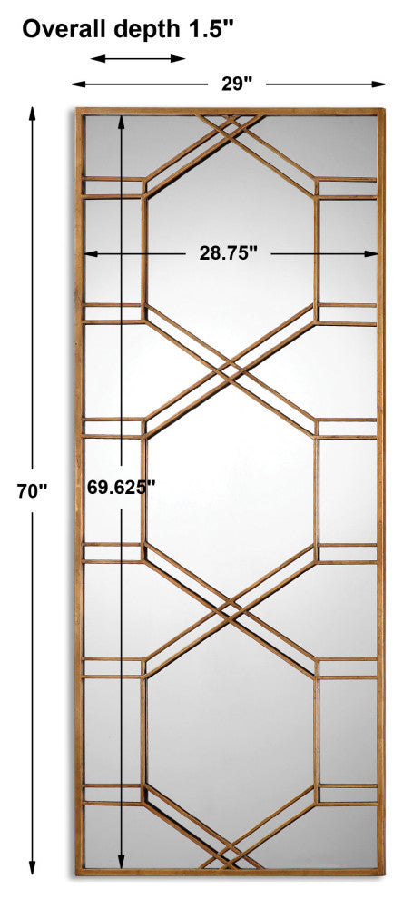 Uttermost Kennis Gold Leaf Leaner Mirror
