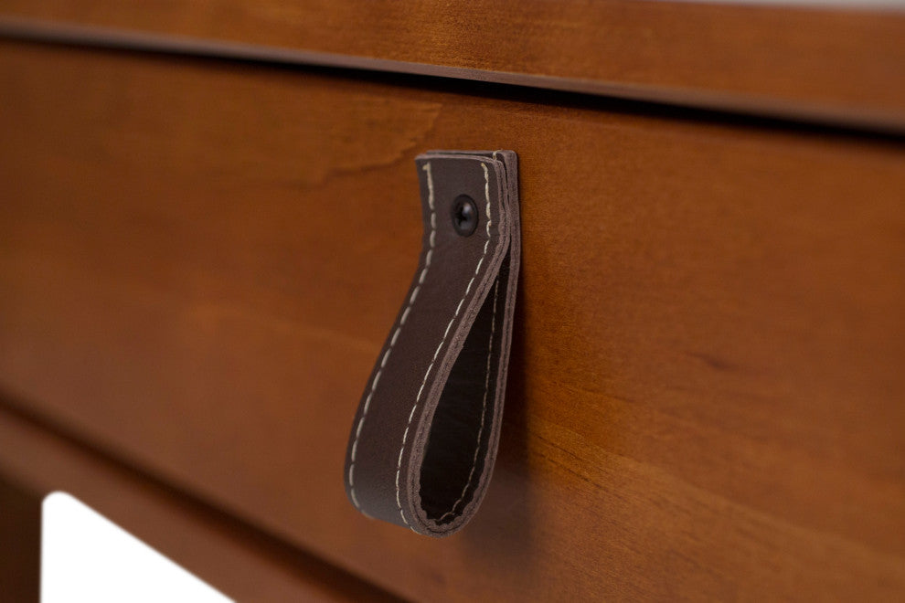 Memomad Bali Home Office Solid Wood Desk with Drawers (Caramel)