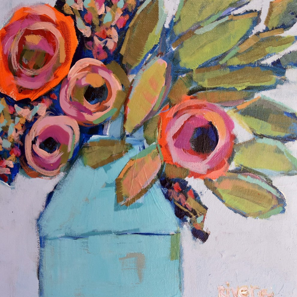 Marmont Hill, "Wild Bouquet" by Michelle Rivera Painting Wrapped Canvas, 40x40