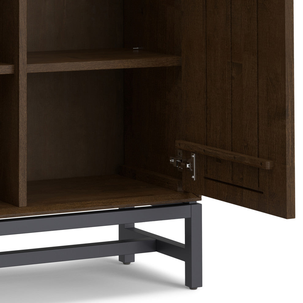 Banting Solid Hardwood Entryway Storage Cabinet, Walnut Brown