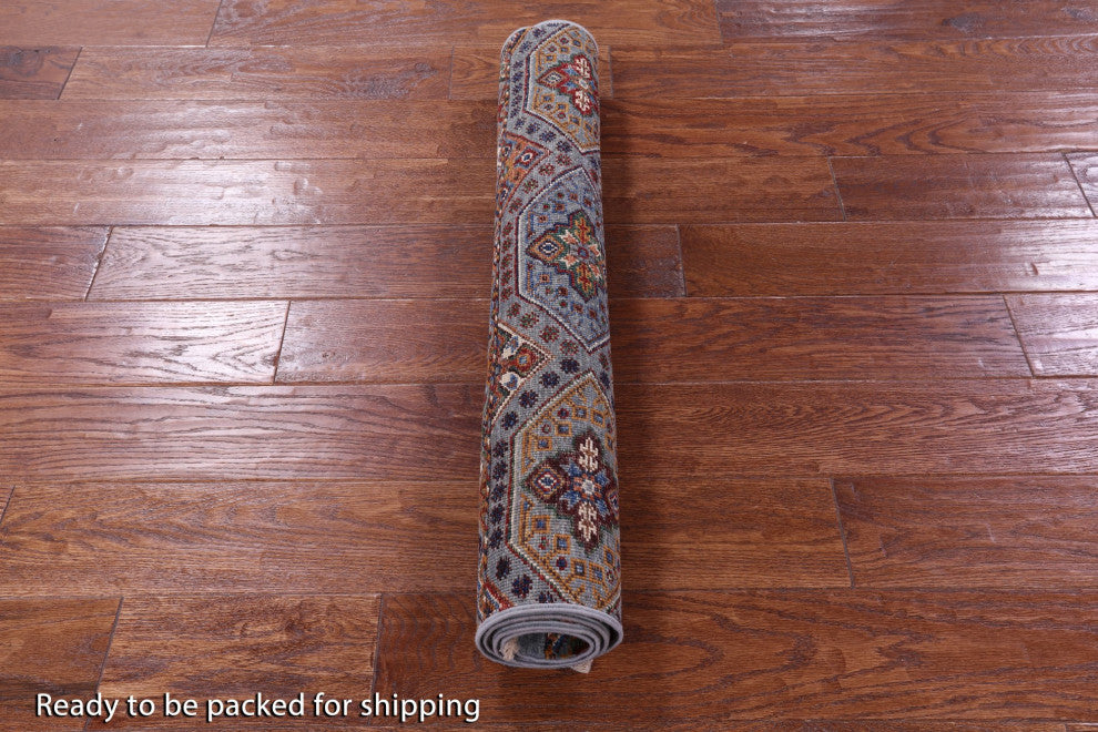 Handmade Khorjin Super Kazak Wool Rug 2' 9" X 4' 3" - Q12345
