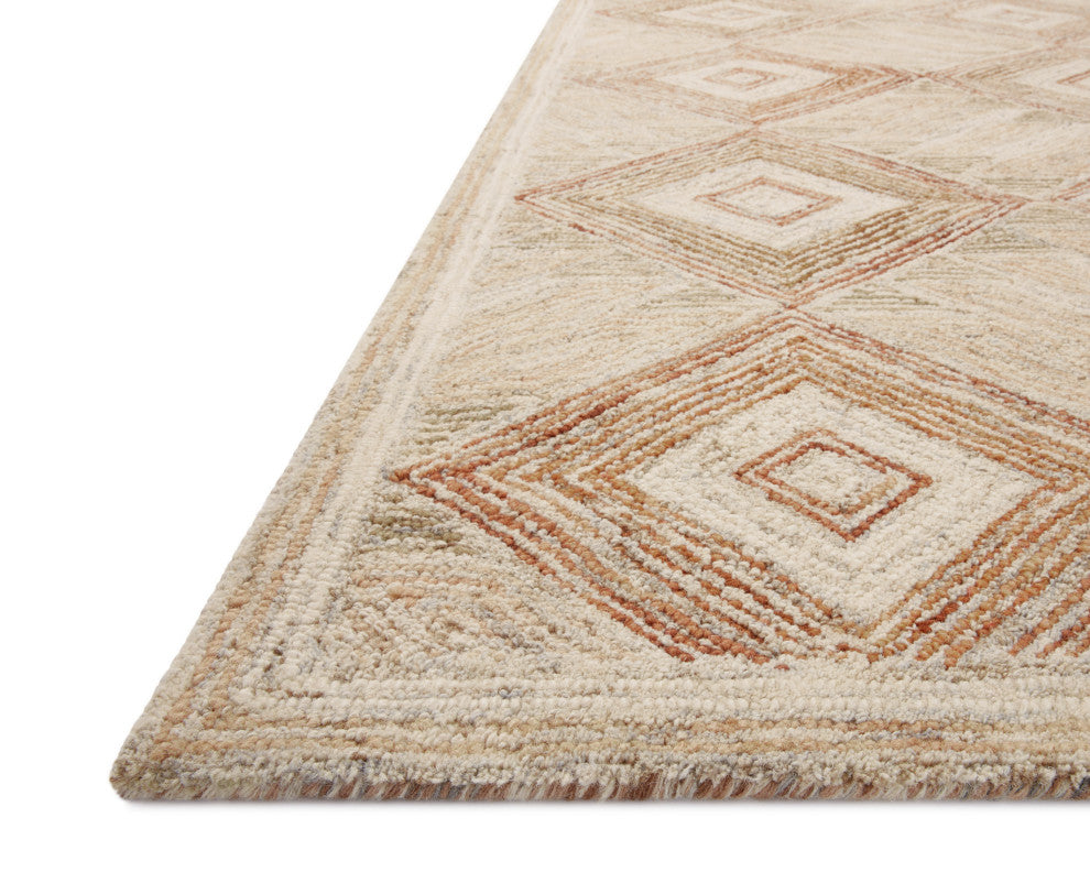 Loloi II Varena Sand / Clay 18" x 18" Sample Rug