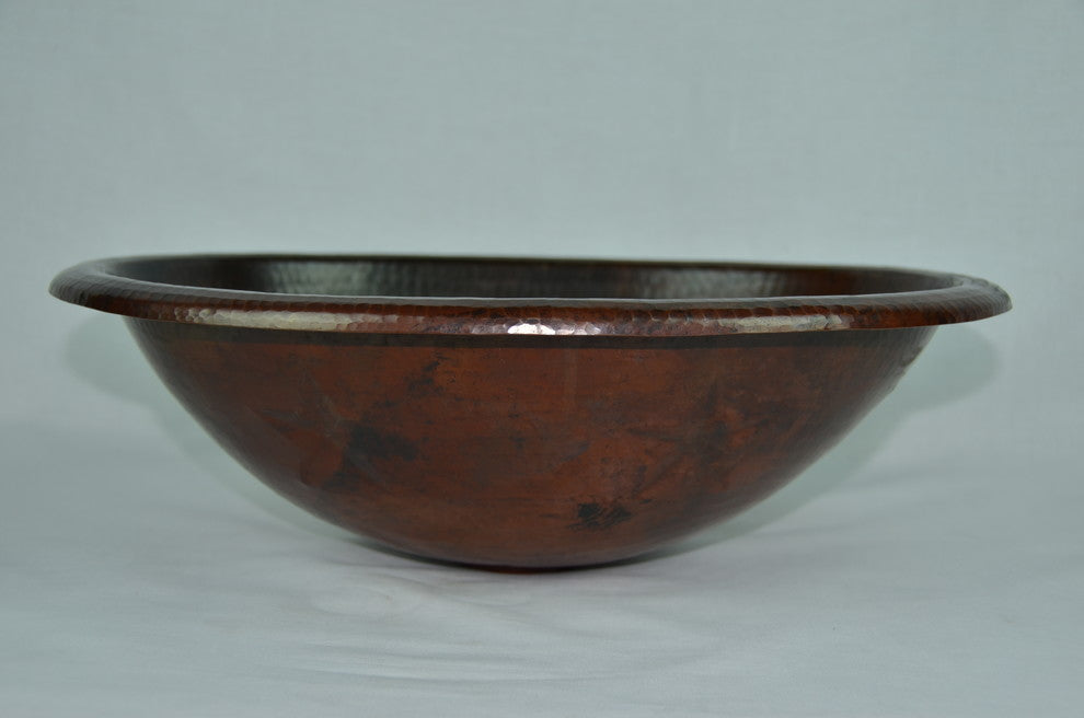 Star Top Mount Hand Made Copper Sink