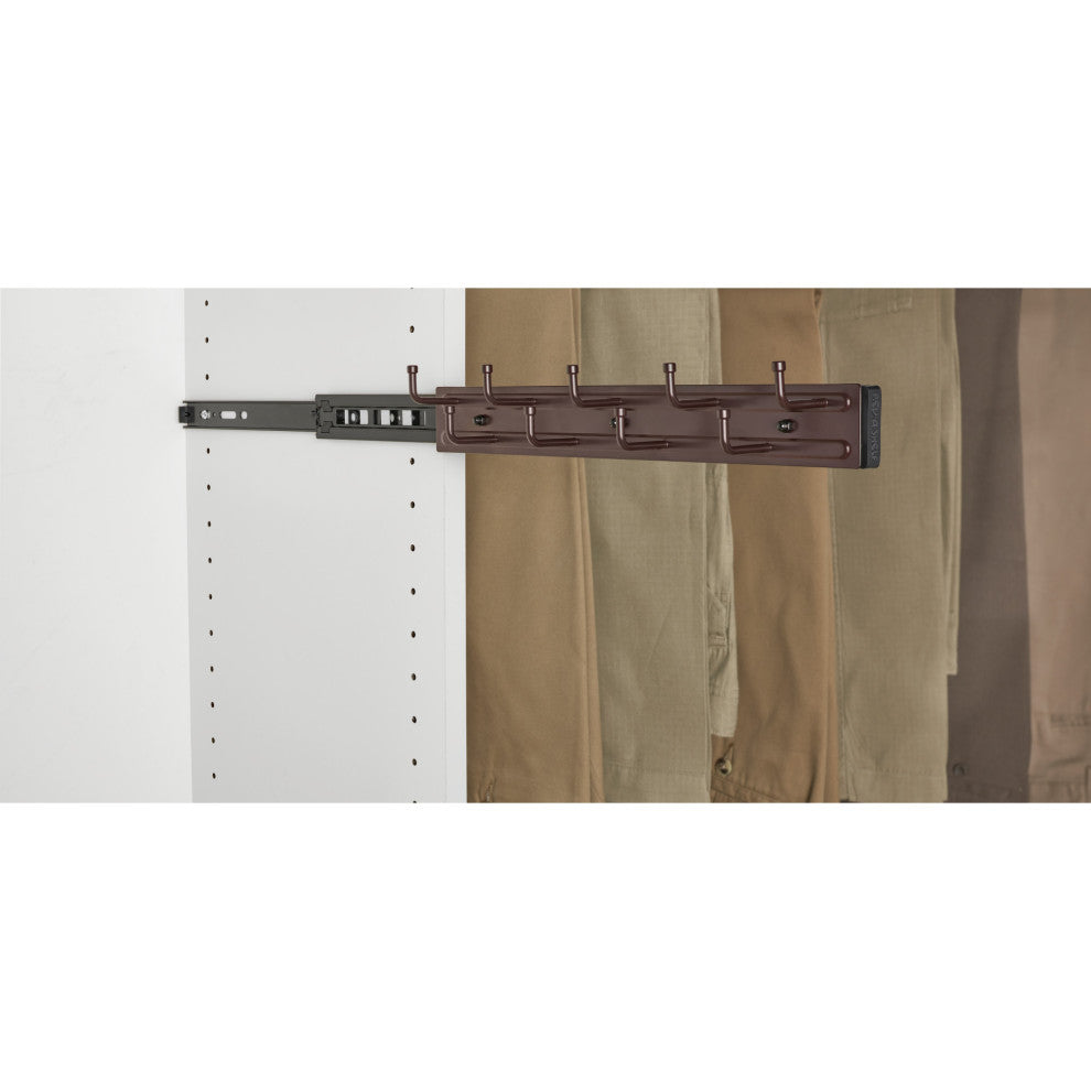 Sliding Belt Rack for Custom Closet Systems, Oil Rubbed Bronze
