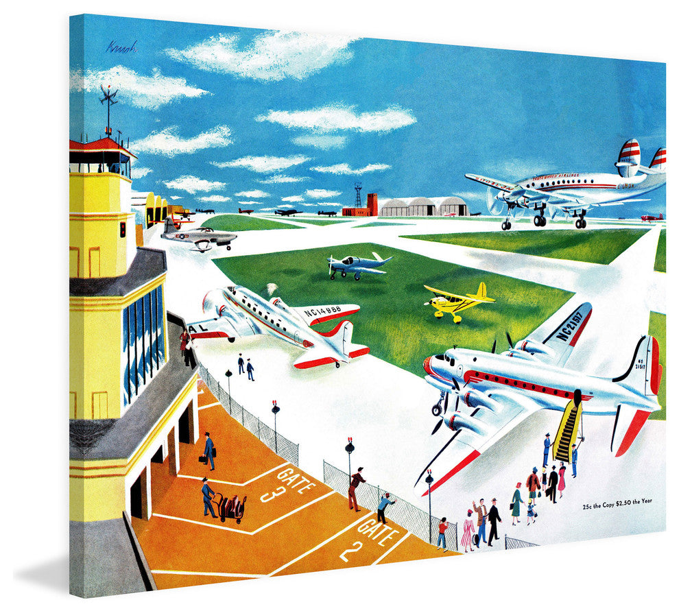 "Airport" Painting Print on Canvas by Curtis