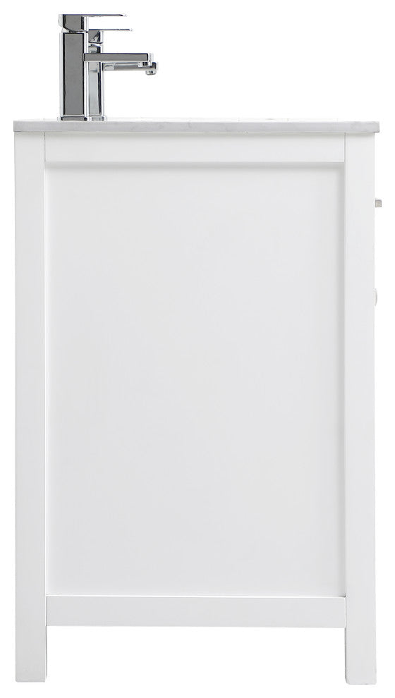 60" Double Bathroom Vanity, White