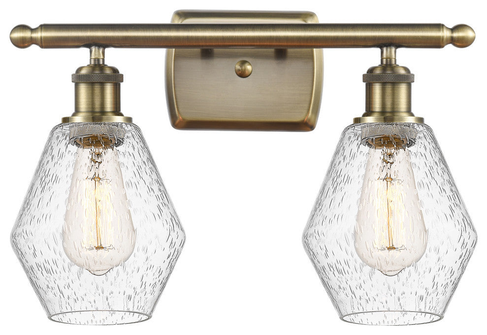 Innovations 516-2W-AB-G654-6-LED 2-Light Bath Vanity Light, Antique Brass
