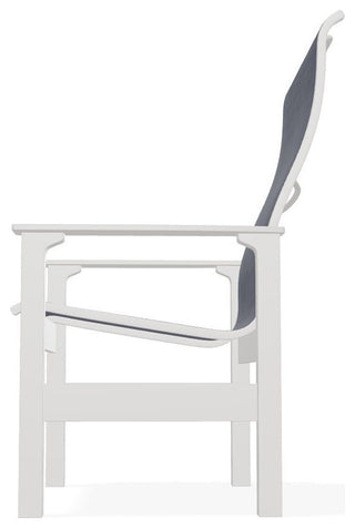 Leeward Sling Outdoor Armchair, Augustine Denim/Snow