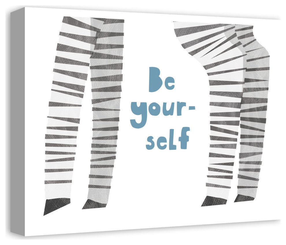 Be Yourself Zebra 20x16 Canvas Wall Art