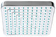 Showerhaus Square Rainfall Showerhead, Polished Chrome