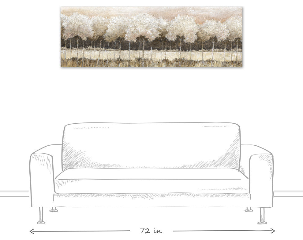 Neutral Treescape 60 x 20 Canvas Wall Art