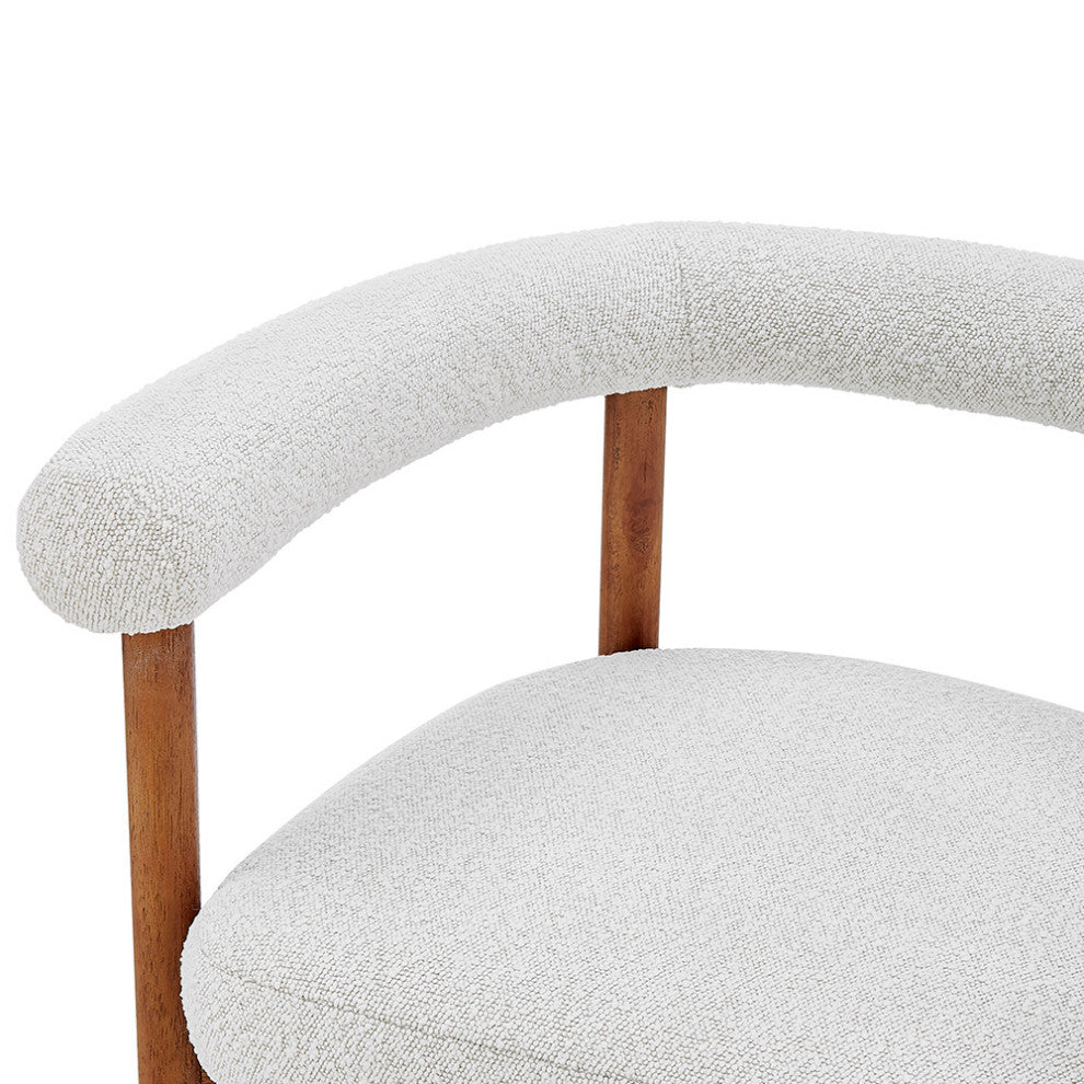 Keanu Fabric Dining Side Chair, Boucle Beige