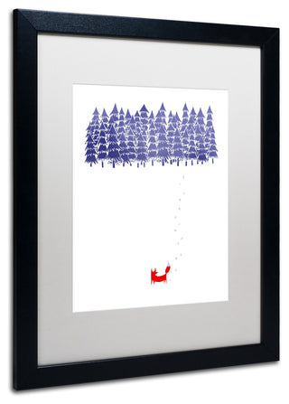 Robert Farkas 'Alone In The Forest' Matted Framed Art