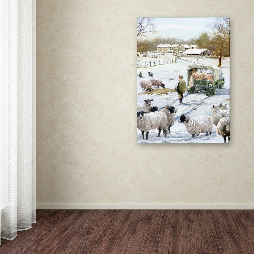 The Macneil Studio 'Farmer Sheep Copy' Canvas Art, 47"x35"