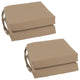 Blazing Needles Set of 4 Indoor Twill Chair Cushions, Toffee