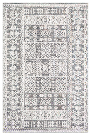 Surya Ariana RIA-2305 4'3"x5'11" Rug, White/Medium Gray/Taupe/Charcoal