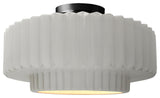 Large Tier Pleated Semi-Flush