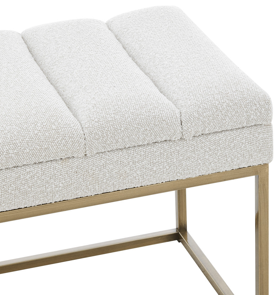 Darius Bench, Boucle Beige, Fabric
