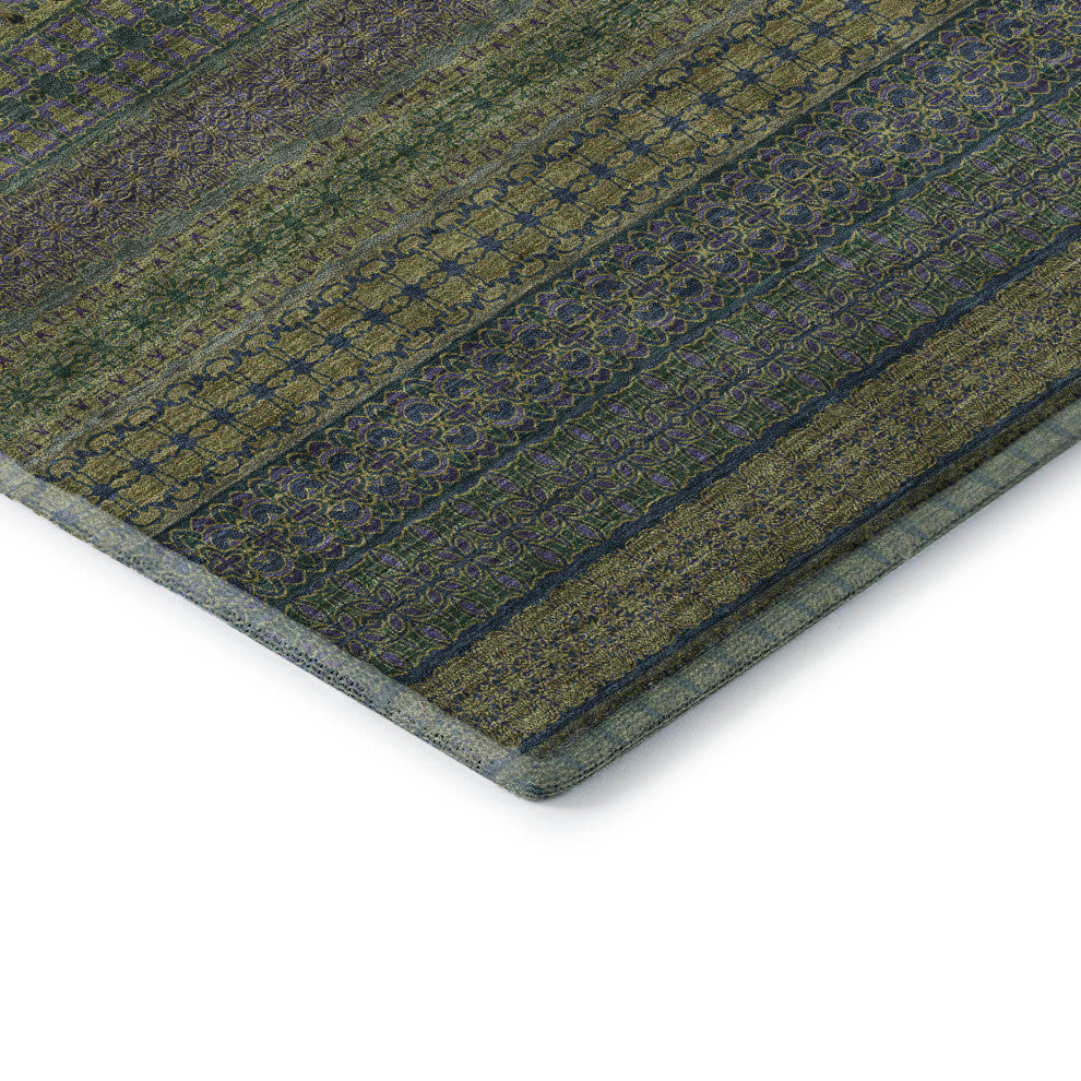 Premium Machine Washable Mayfield AMF527 Olive 8' x 10' Rug