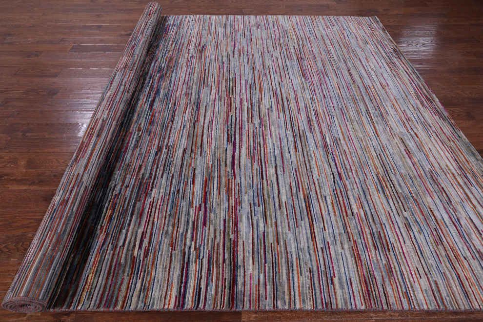 8' 10" X 11' 11" Persian Gabbeh Hand Knotted Wool Rug Q8605