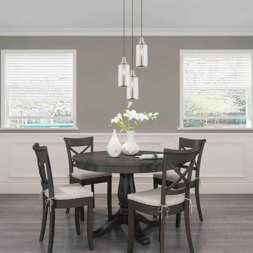 Livex Art Glass 1 Light 5" Pendant Brushed Nickel