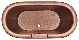 Thales 5' Copper Freestanding Bathtub with Overflow, 0 Hole