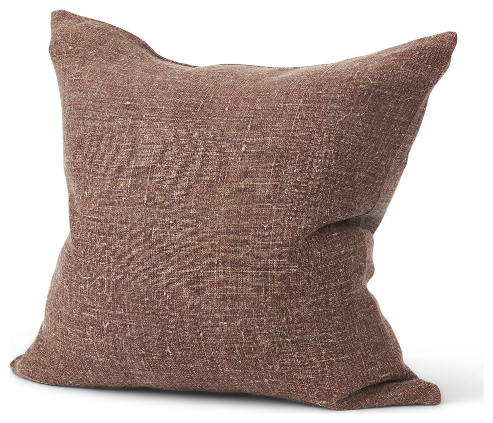 Jack Brown Linen Square Decorative Pillow Cover