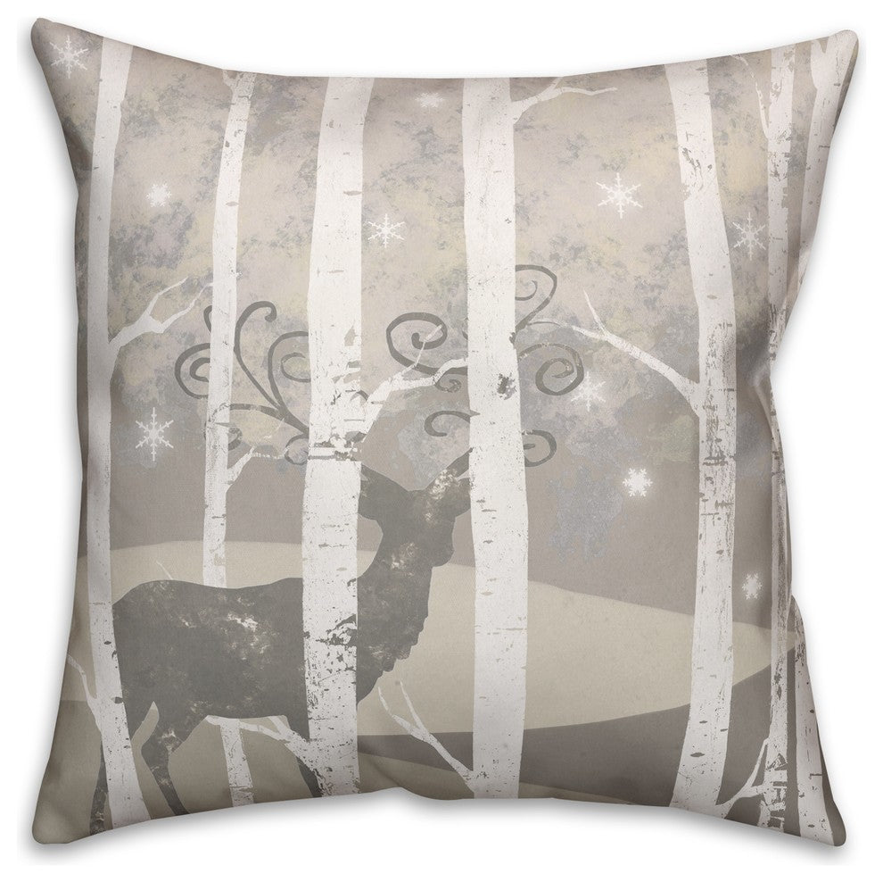 Magical Christmas Forest 20x20 Spun Poly Pillow