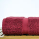 Dobby Border Luxury Hotel and Spa Bath Towel, Set of 4, Cranberry
