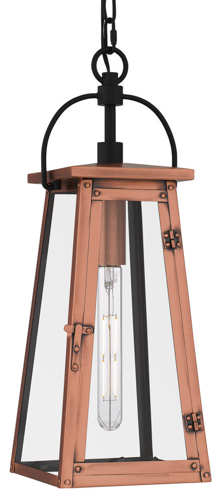 Quoizel CLN1907 Carolina 7"W Outdoor Mini Pendant - Aged Copper