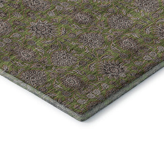 Premium Machine Washable Mayfield AMF702 Olive 8' x 8' Round Rug