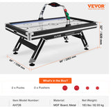 VEVOR 89" Air-Powered Hockey Table Sport Hockey Game Pushers Pucks LED Scoring