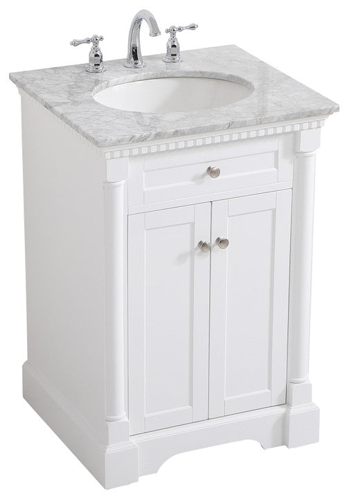 Home Living 24" Single Bathroom Vanity, White