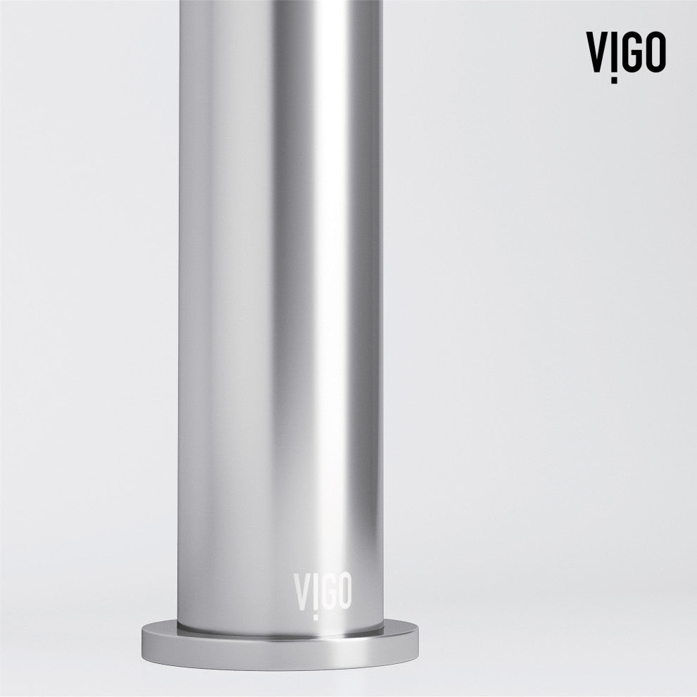 VIGO Ashford 11" H Single Handle Single Hole Bathroom Vessel Faucet, Chrome