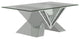 Coaster Taffeta Contemporary V-shaped Coffee Table with Glass Top Silver