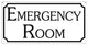 Emergency Room, Aluminum Safety Hospital Sign, 6"x12"