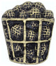 Bucket of Golf Balls Cabinet Knob, Antique Brass