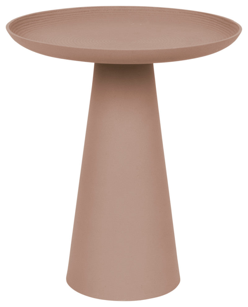 Minimalist Pedestal Side Table L | DF Ringar, Rose Pink