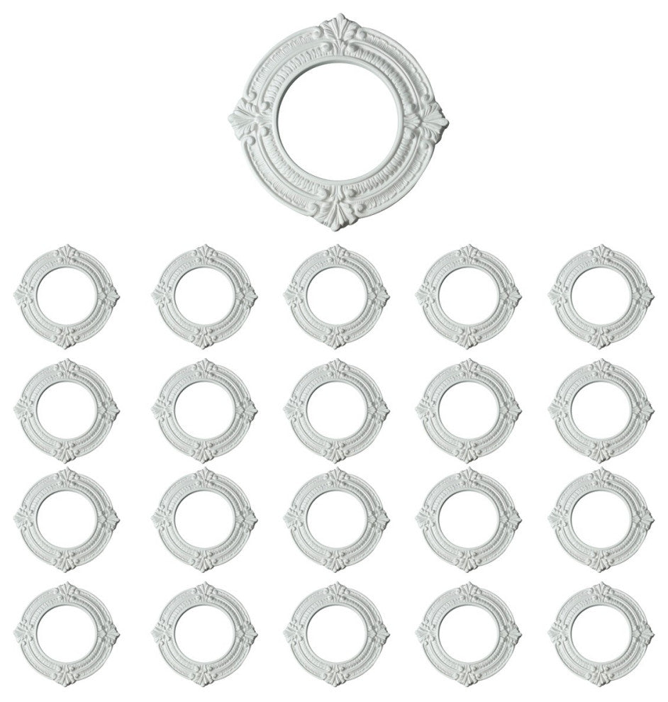 Recessed Urethane Ceiling Medallion Trim White 6 inches ID x 10" OD Pack of 20