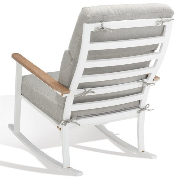 Safavieh Brutus Rocking Chair White / Light Grey