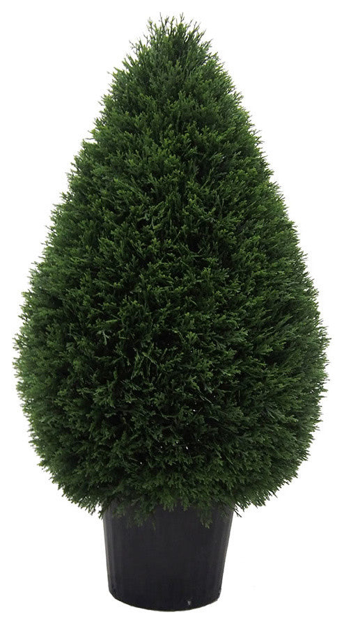 Vickerman 36" Cedar teardrop Shaped, Pot, UV